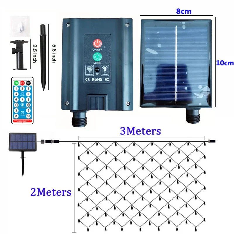 Skorter | SolarShine - Solar Energy Net Light for Outdoor