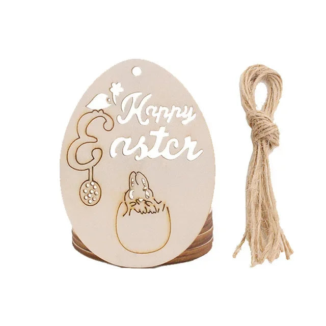 Skorter | 10 pieces DIY Easter egg wood slices