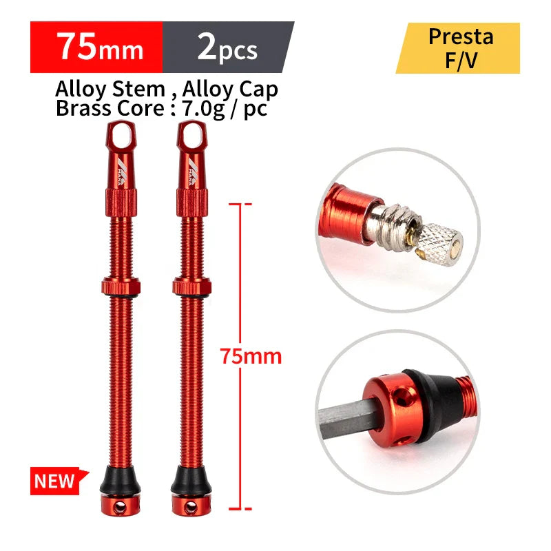 Skorter | MANA Bike Presta Valve - Aluminum Alloy Valve for Tubeless Bikes