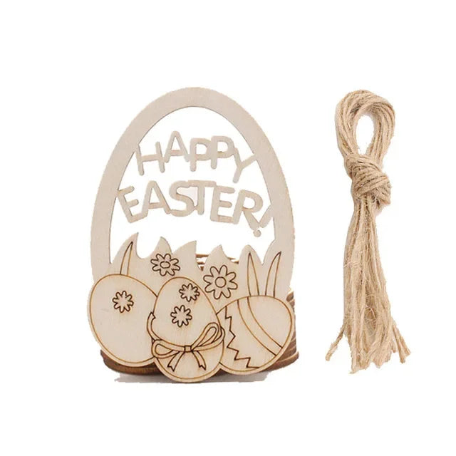 Skorter | 10 pieces DIY Easter egg wood slices