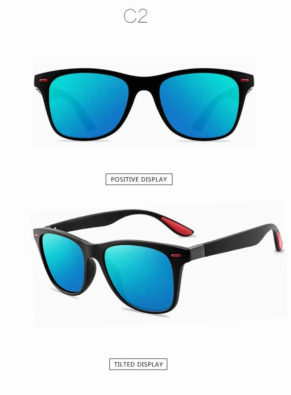 Skorter | Unisex Retro Square UV400 Polarized Sunglasses