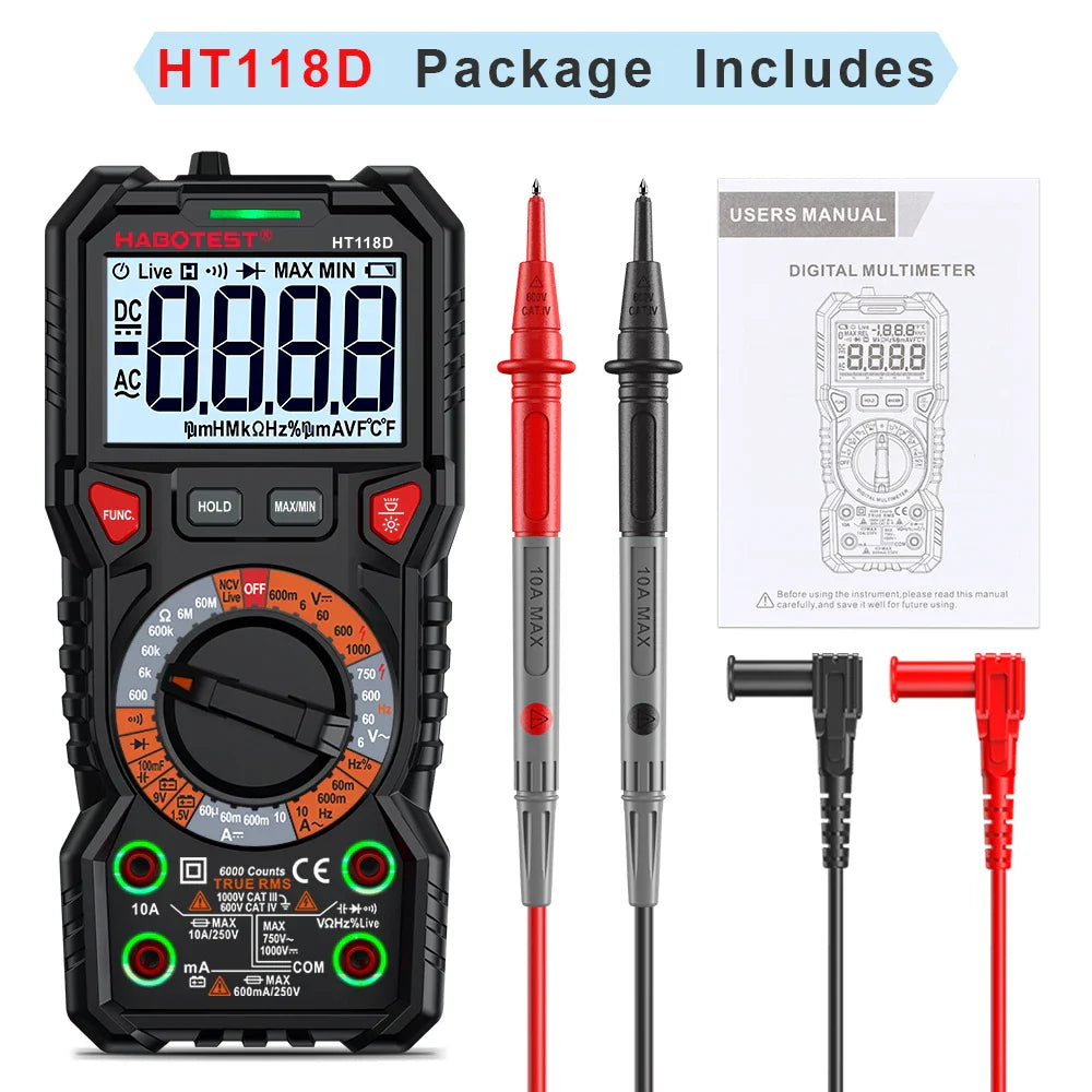 Skorter | HT118 Digital Multimeter - True RMS Auto Range NCV