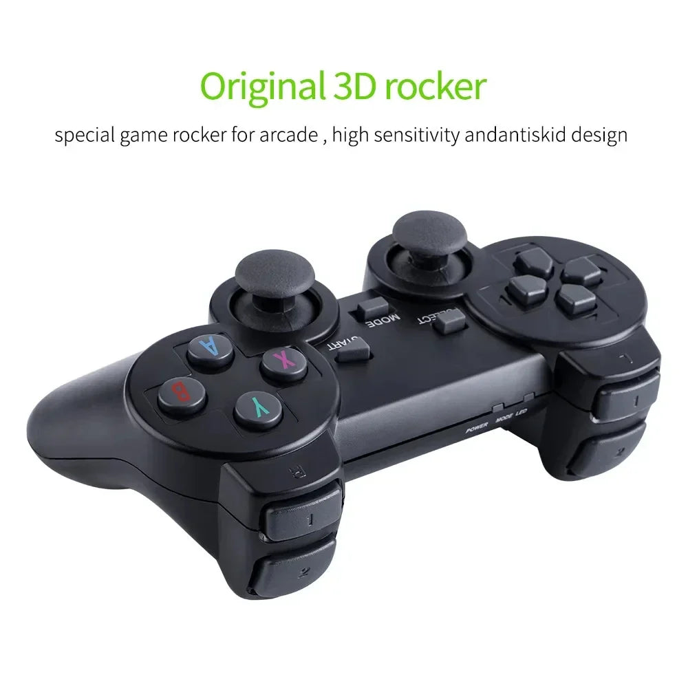 Skorter | M8 4K HD Game Console – 64GB 20,000+ Built-in Games PS1 & GBA Support 2.4G Wireless Controllers