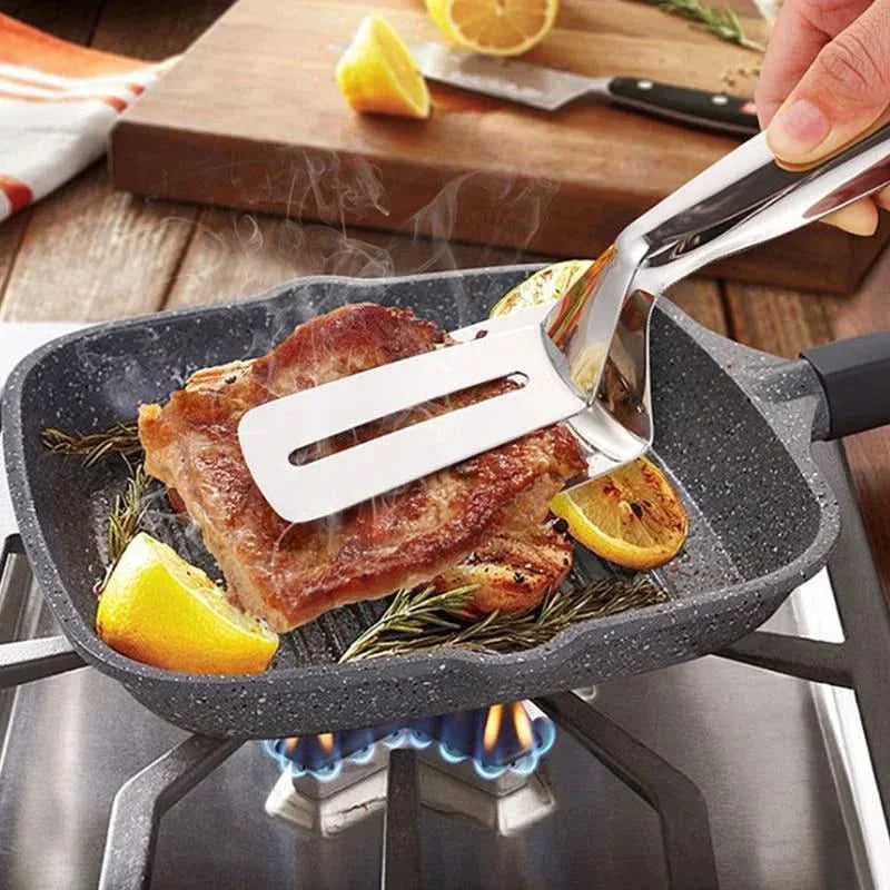 Skorter | Stainless Steel Double-Sided Cooking Spatula Clamp Tool