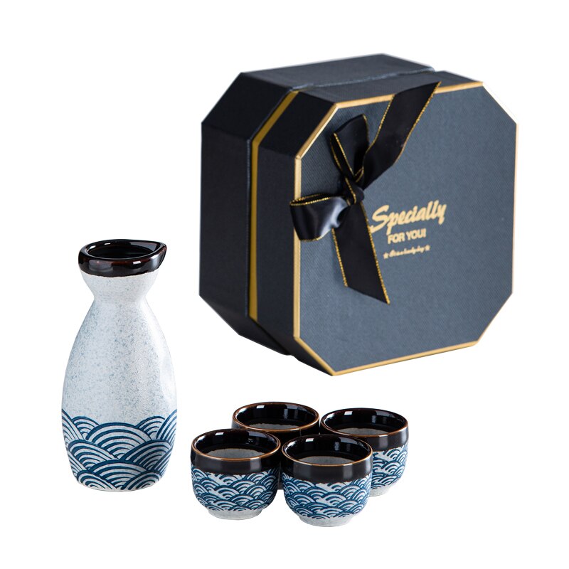 Skorter | Sake wine in Japanese style, warm Chinese wine set, home ceramic sake wine set for ladies