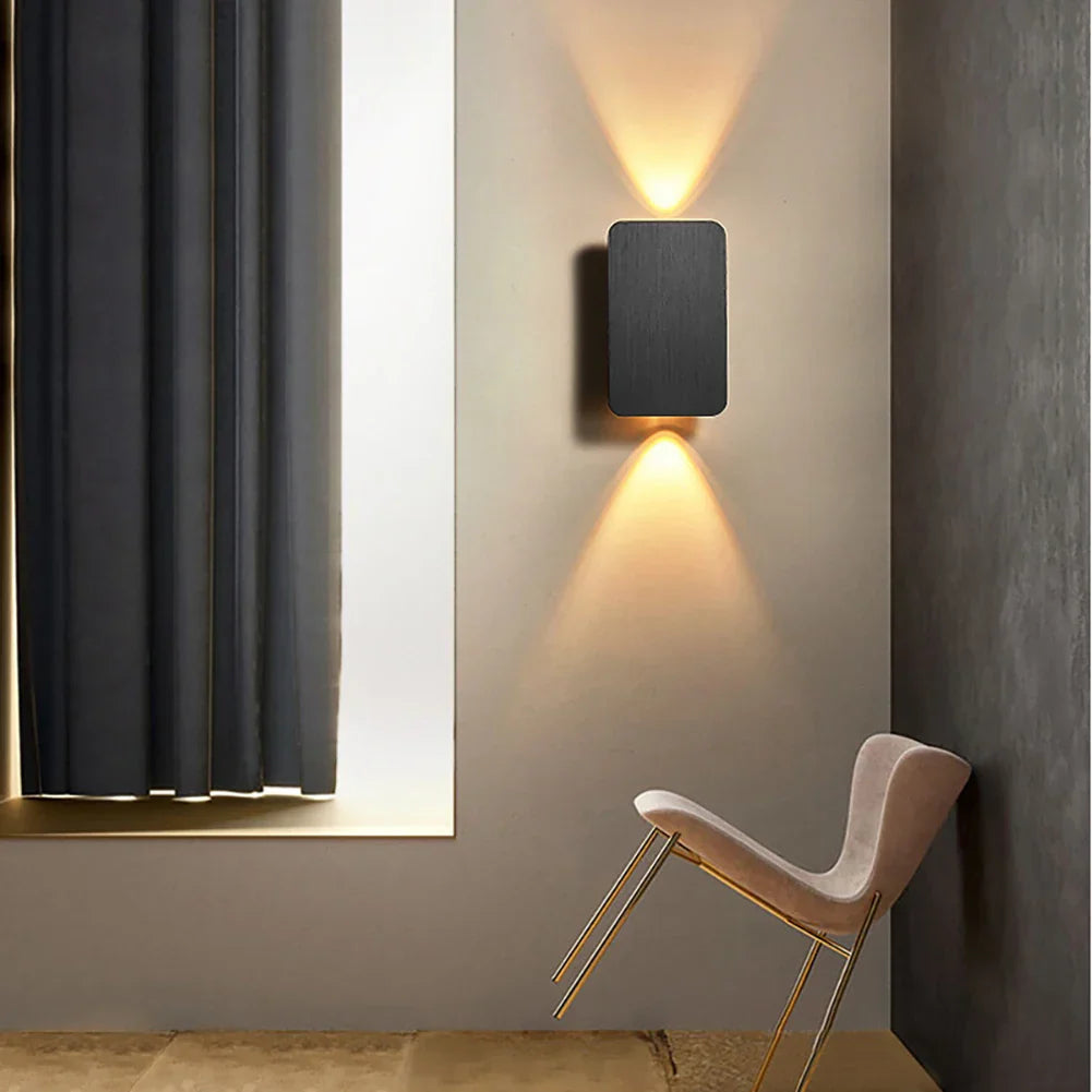 Skorter | Aria Modern Square Wall Lamp β Up and Down Lighting for Bedroom and Living Room