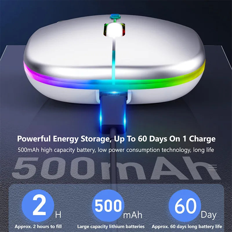 Skorter | RGB Rechargeable Bluetooth Wireless Gaming Mouse - LED Backlit