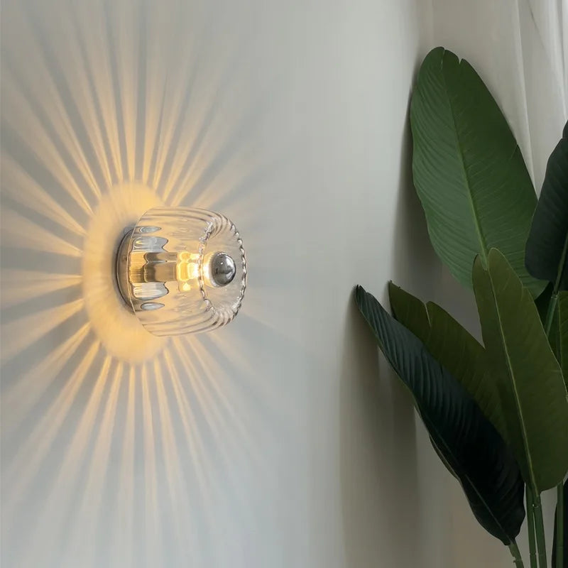 Skorter | BauhausLight - Glass wall lamp with E14 socket for living room and hallway