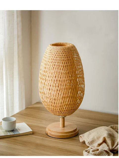 Skorter | Rattan lamp - Stepless dimmable basket lamp for bedroom and living room decoration