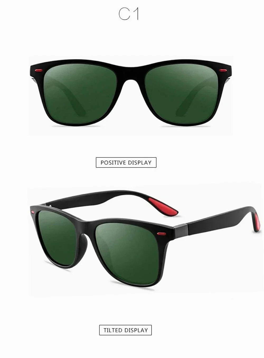 Skorter | Unisex Retro Square UV400 Polarized Sunglasses