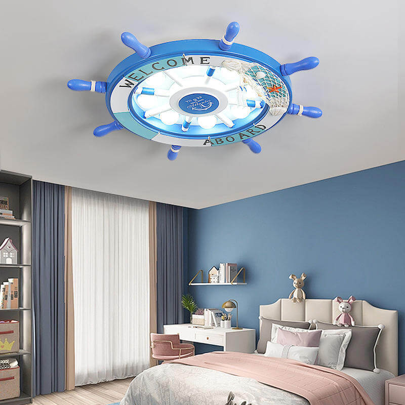 Skorter | NautiGlow Children's Room LED Ceiling Lamp | Sailboat Design | Cartoon Style | Ambient Lighting