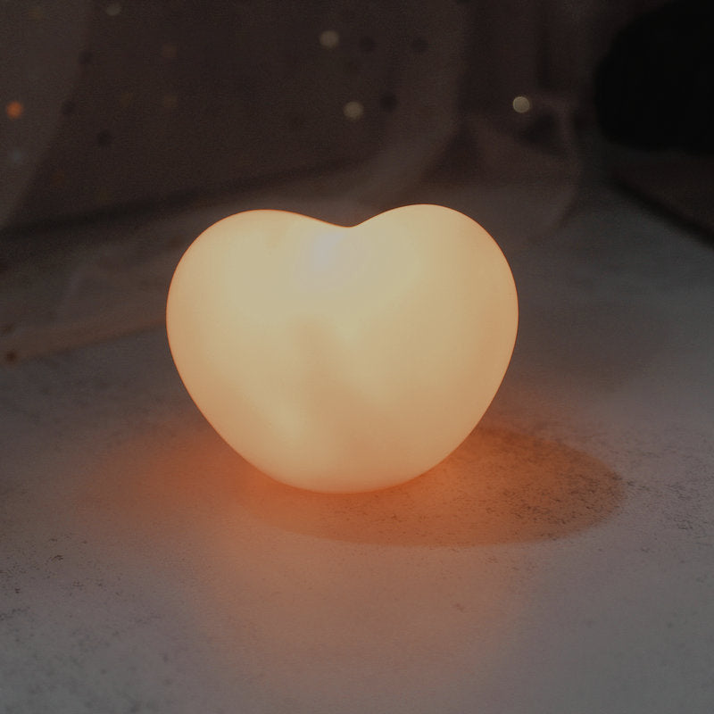 Skorter | LuvSphere Silicone LED Night Light | Heart-Shaped Design | Table Lamp | Warm Mood Light | Decorative