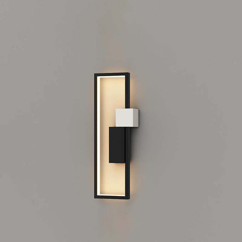 Skorter | Minimalist square LED wall lamp with iron and silicone frame