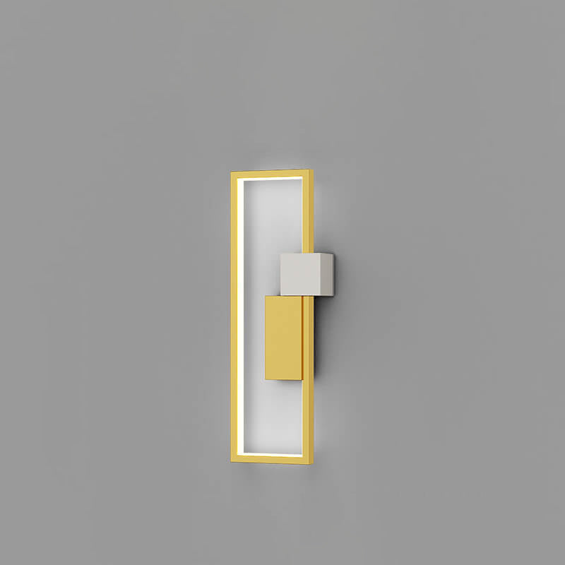 Skorter | Minimalist square LED wall lamp with iron and silicone frame