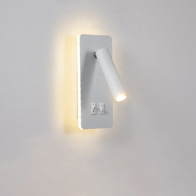 Skorter | Minimalistic rectangular spotlight swivel LED reading wall lamp