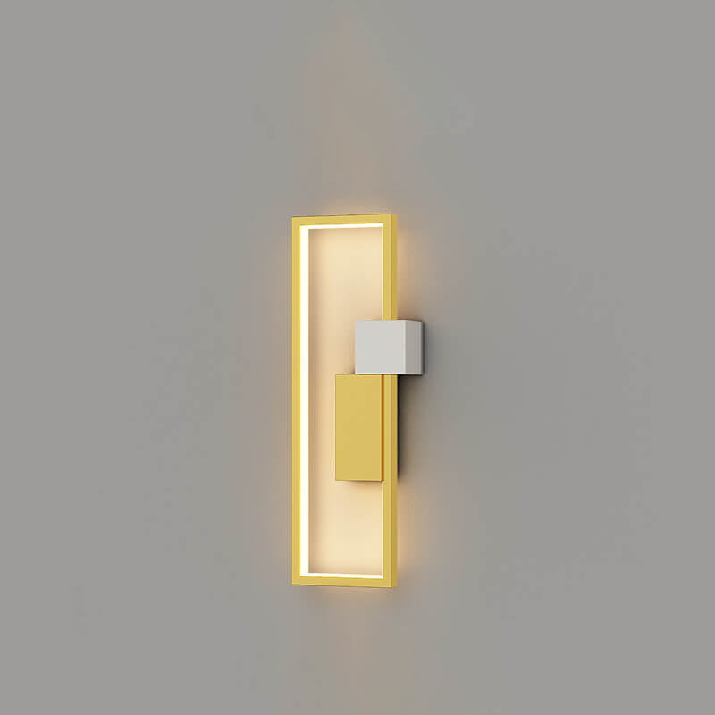 Skorter | Minimalist square LED wall lamp with iron and silicone frame