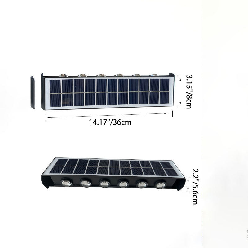 Skorter | Modern Simplicity Solar Waterproof Rectangular ABS PMMA LED Wall Light Lamp For Outdoor Patio