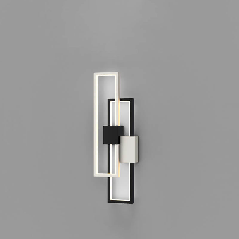 Skorter | Minimalist square LED wall lamp with iron and silicone frame