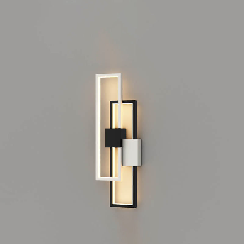 Skorter | Minimalist square LED wall lamp with iron and silicone frame