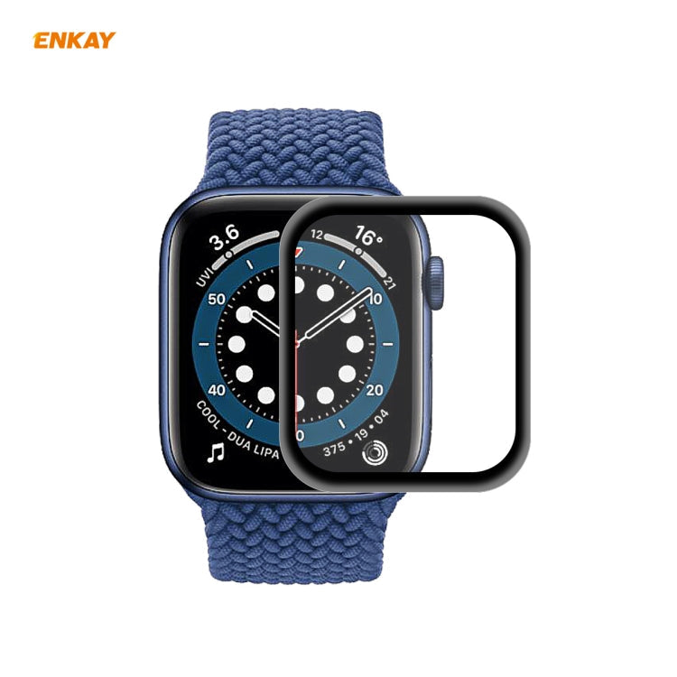 Skorter | For Apple Watch 6/5/4/SE 40mm ENKAY Hat-Prince 0.2mm 9H Surface Hardness 3D Explosion Protection Aluminum Alloy Edge Full Screen Tempered Glass Screen Protector