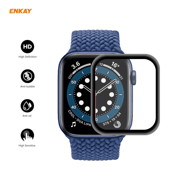 Skorter | 10 PCS For Apple Watch Series 6/5/4/SE 44mm ENKAY Hat-Prince 3D Full-Screen PET Curved Hot Bending HD Screen Protector (Black)