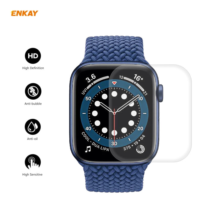 Skorter | 10 PCS for Apple Watch Series 6/5/4/SE 44mm ENKAY Hat-Prince 3D Full Screen PET Curved Hot Bend HD Screen Protector (Transparent)