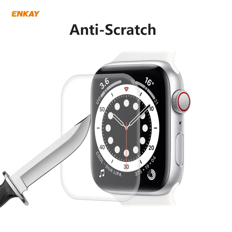Skorter | 10 PCS for Apple Watch Series 6/5/4/SE 44mm ENKAY Hat-Prince 3D Full Screen PET Curved Hot Bend HD Screen Protector (Transparent)