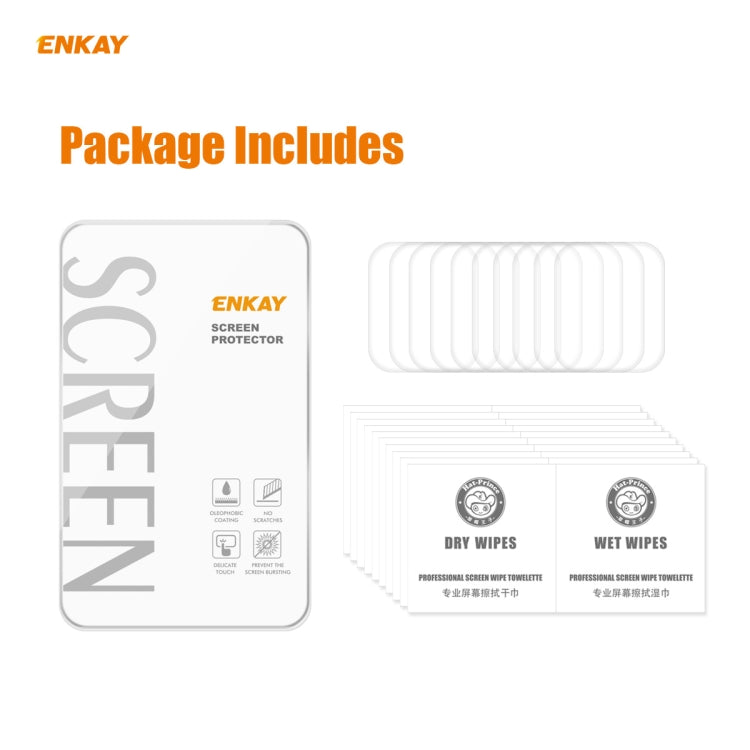 Skorter | 10 PCS for Apple Watch Series 6/5/4/SE 44mm ENKAY Hat-Prince 3D Full Screen PET Curved Hot Bend HD Screen Protector (Transparent)