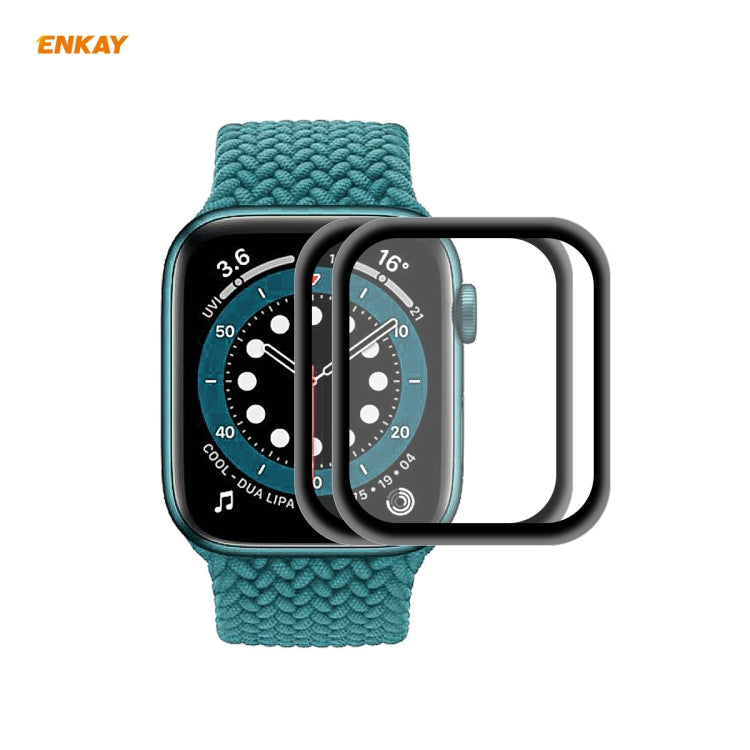Skorter | For Apple Watch 6/5/4/SE 44mm 2 PCS ENKAY Hat-Prince 3D Full Screen Soft PC Edge + PMMA HD Screen Protector