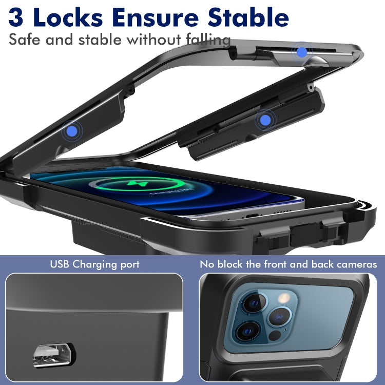 Skorter | WH-69 Bicycle Non-slip Wireless Charging Phone Holder Motorcycle Motorbike Mobile Handlebar Bracket