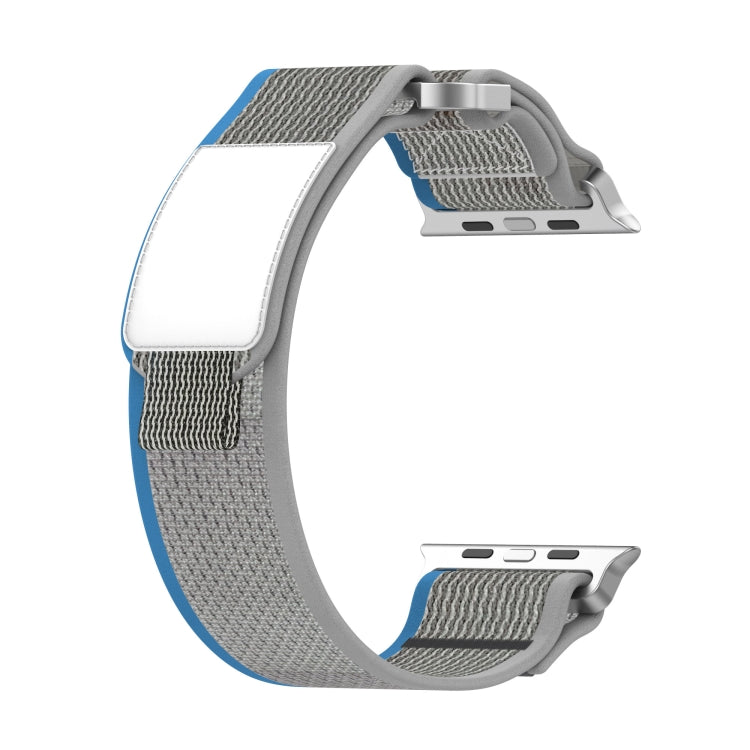 Skorter | For Apple Watch SE 2023 44mm Double Loops and -Loops Quick Nylon Watch Strap (Blue+Gray)
