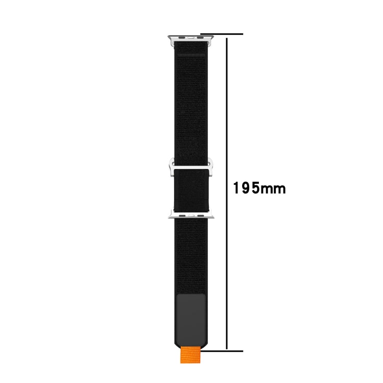 Skorter | For Apple Watch SE 2023 44mm Double Hook and Loop Quick Nylon Watch Strap (Black)