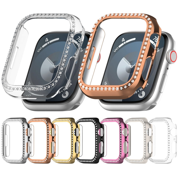 Skorter | For Apple Watch SE 2023 44mm Diamond Hollow PC Watch Case (Pink)