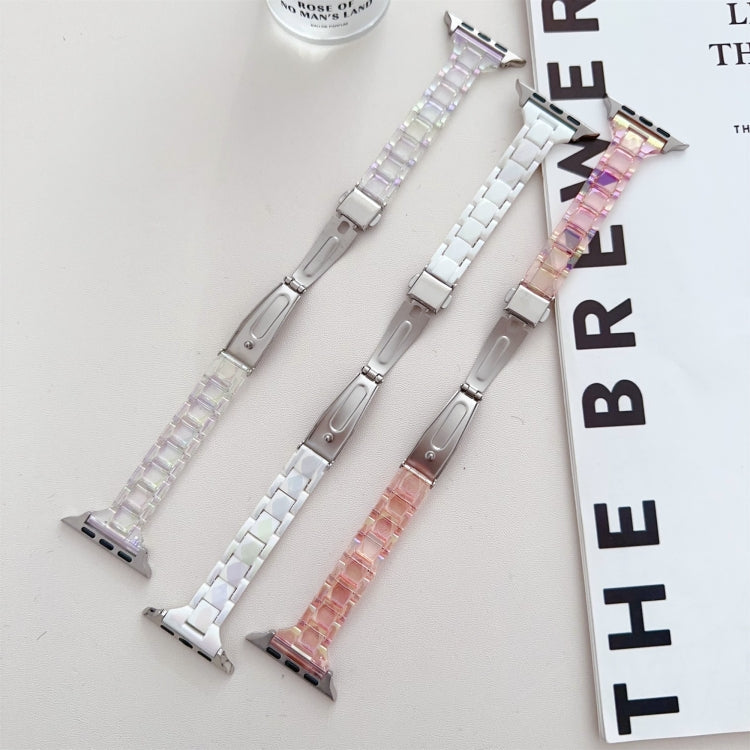 Skorter | For Apple Watch SE 2023 40mm Laser PC Colorful 20mm Slim Band (Pink)