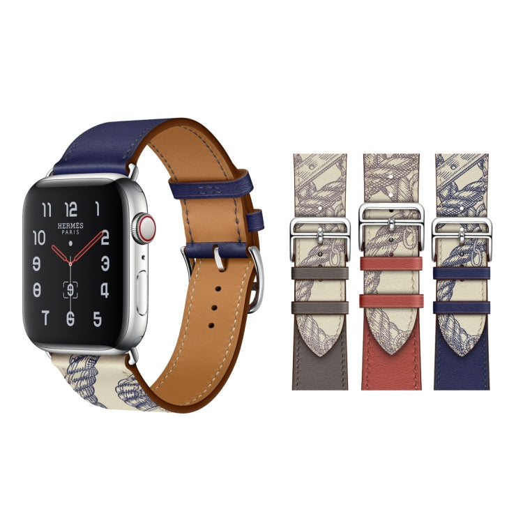 Skorter | For Apple Watch 3 / 2 / 1 Generation 42mm Universal Silk Image Psingle-ring Strap (Gray)