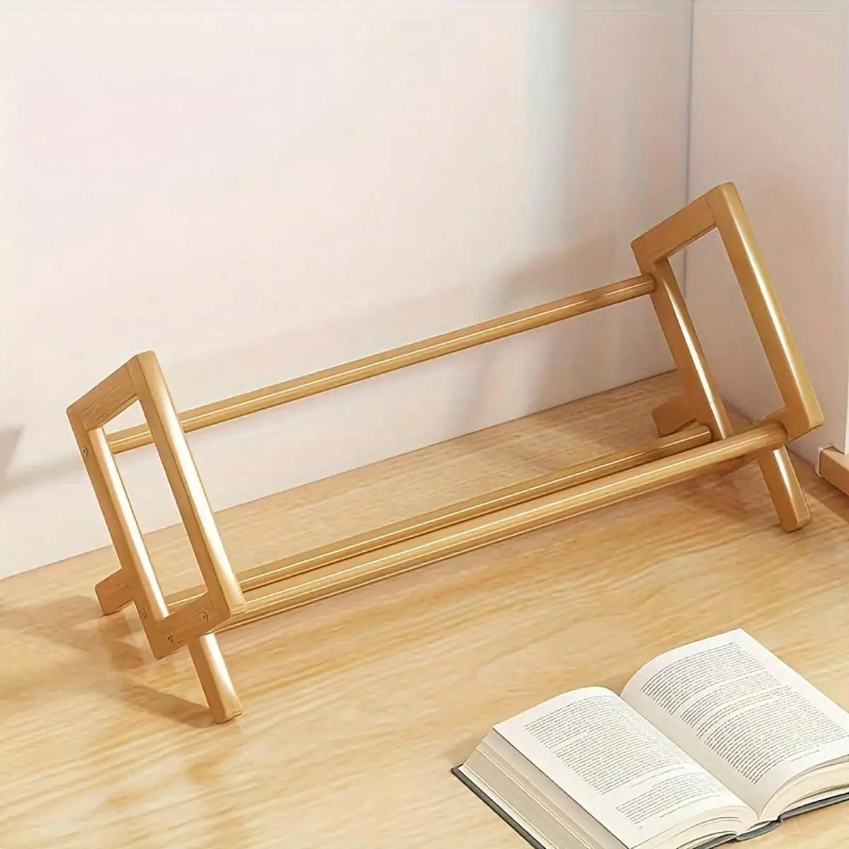 Skorter | Compact Bamboo Desktop Storage Shelf