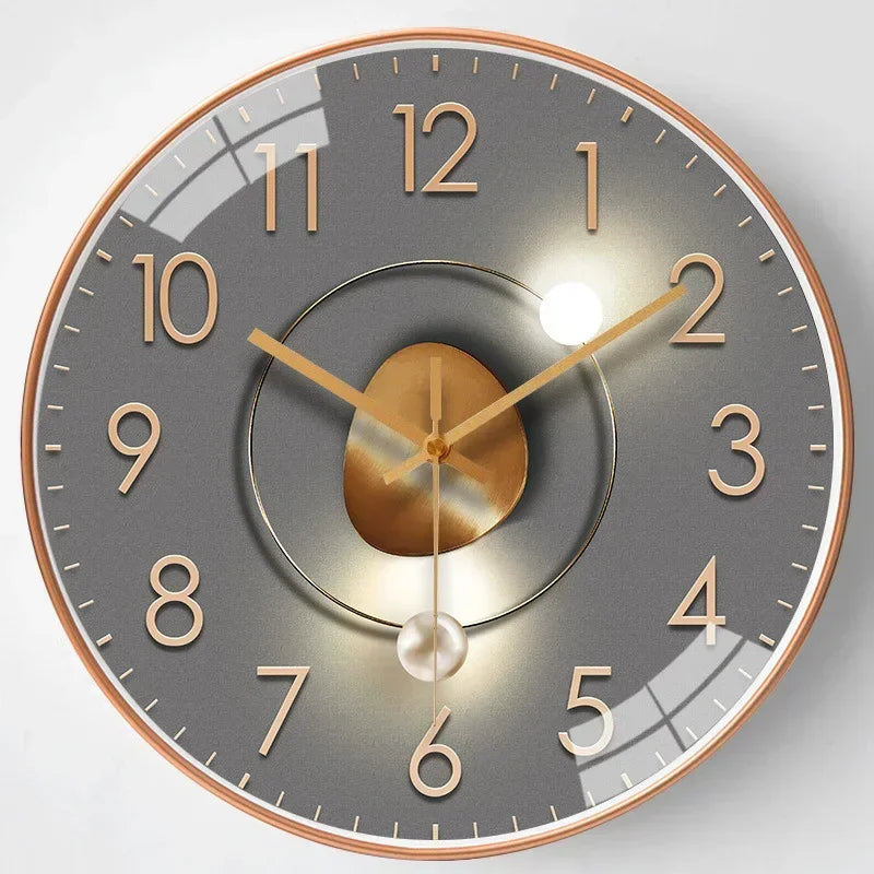 Skorter | Silent Classic Wall Clock | Non-Ticking Elegant Timepiece for Bedroom & Office