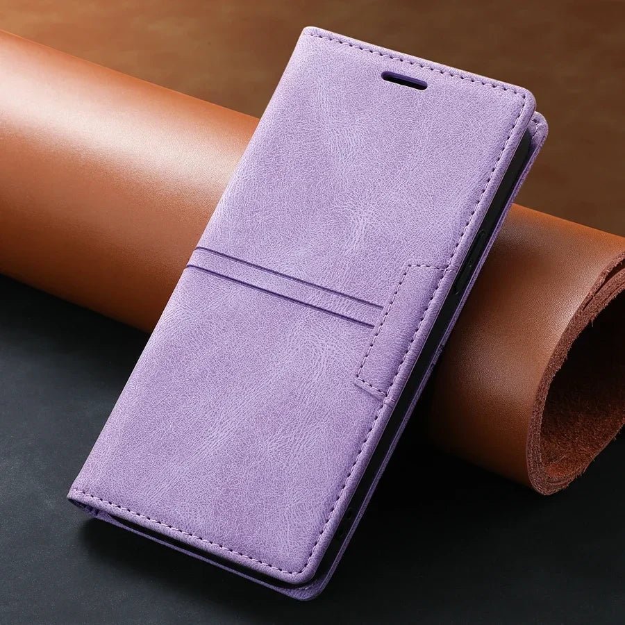 Skorter | Leather Wallet Cover Flip Case - Google Pixel