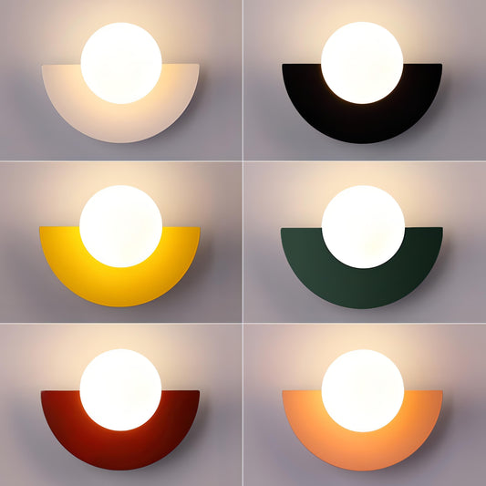 Skorter | Nordic Semicircle Wall Lamp - Modern LED Fixture for Living Room, Bedroom & Hallway Lighting