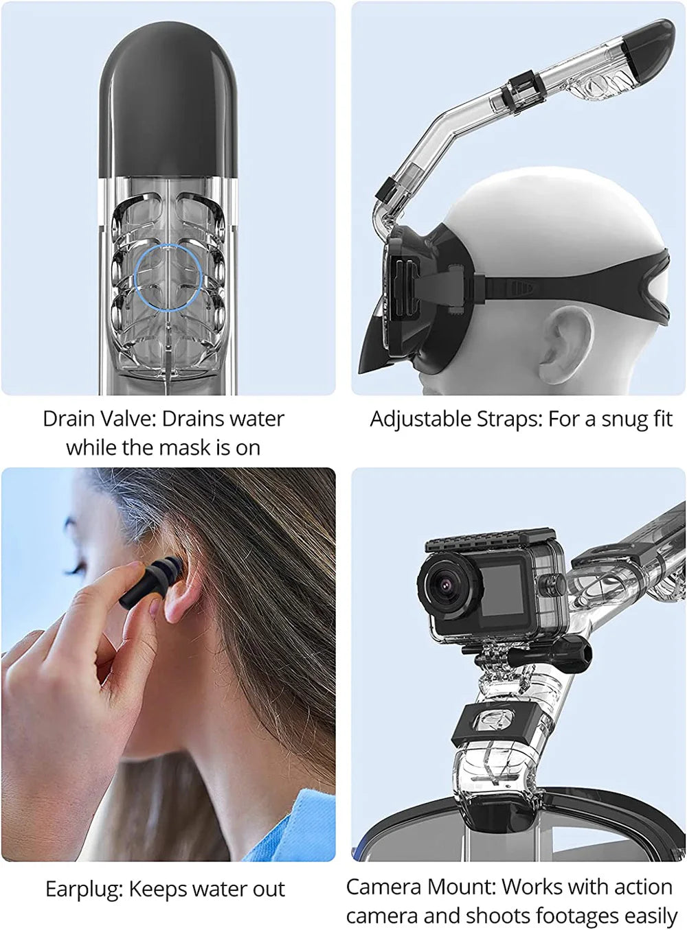 Skorter | Foldable Anti-Fog Snorkel Mask Set