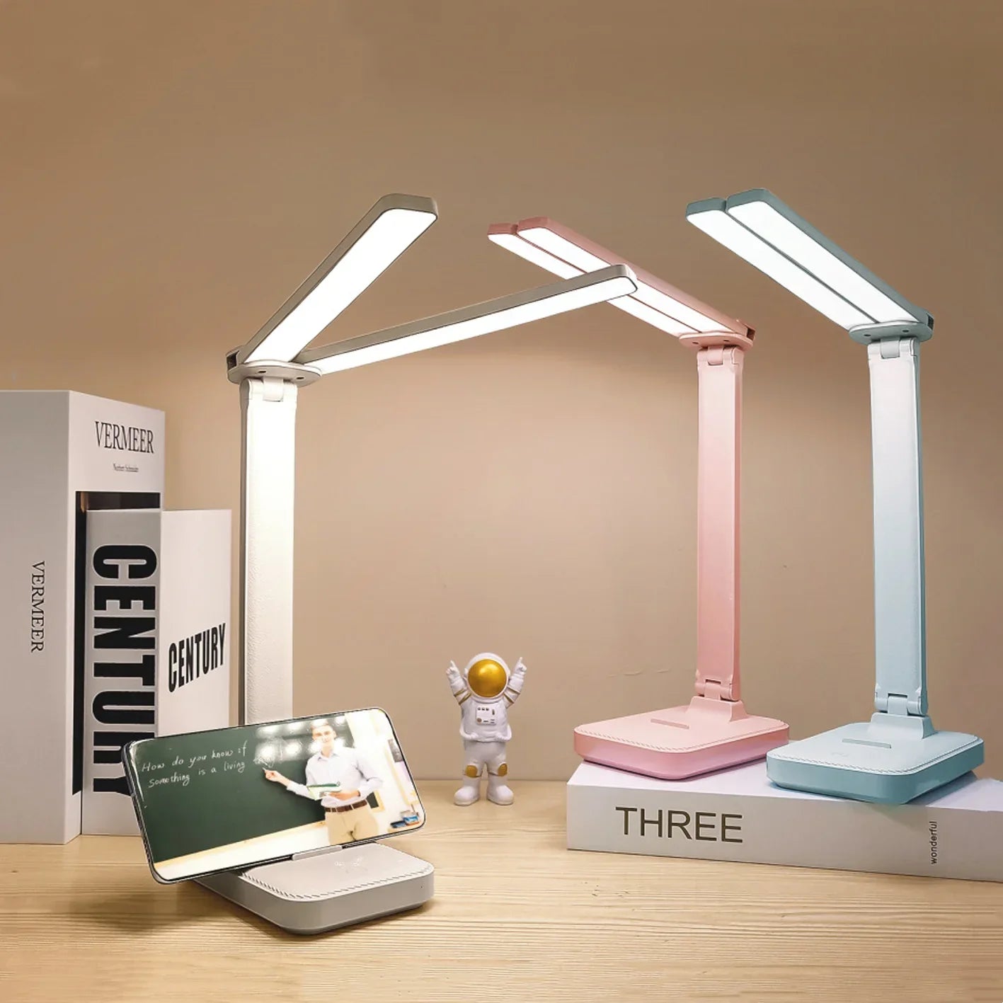 Skorter | Table Lamp | Reading Light | USB Rechargeable. Dimmable & Touch-Controlled for Reading