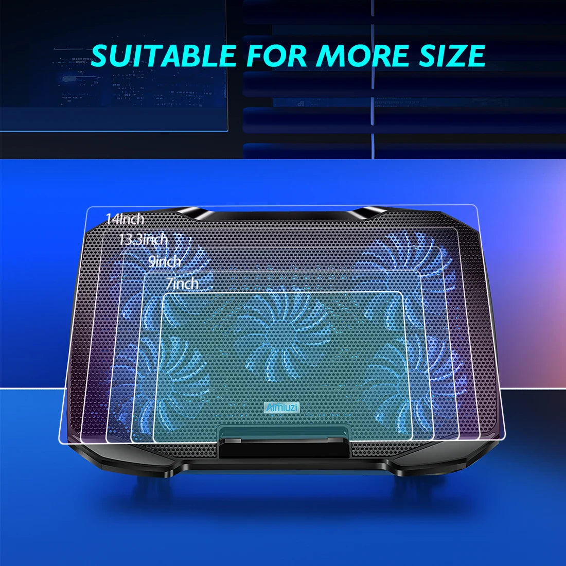 Skorter | 12-17 Inch Laptop Cooling Pad with 5 Fans