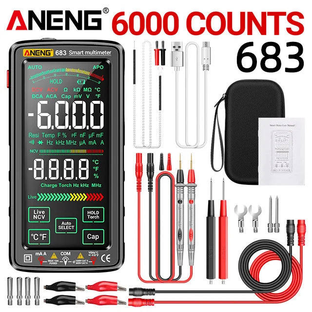 Skorter | 683 Smart Multimeter - High-End Touch, 6000 Counts, Rechargeable