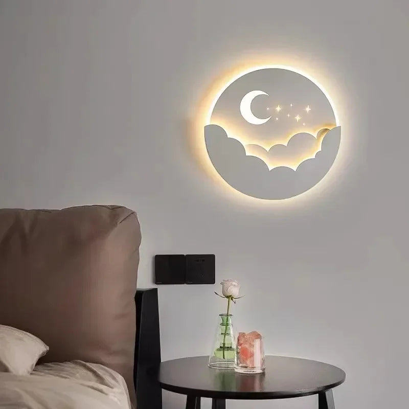 Skorter | Magical LED Wall Lamp – Moon & Stars Night Light