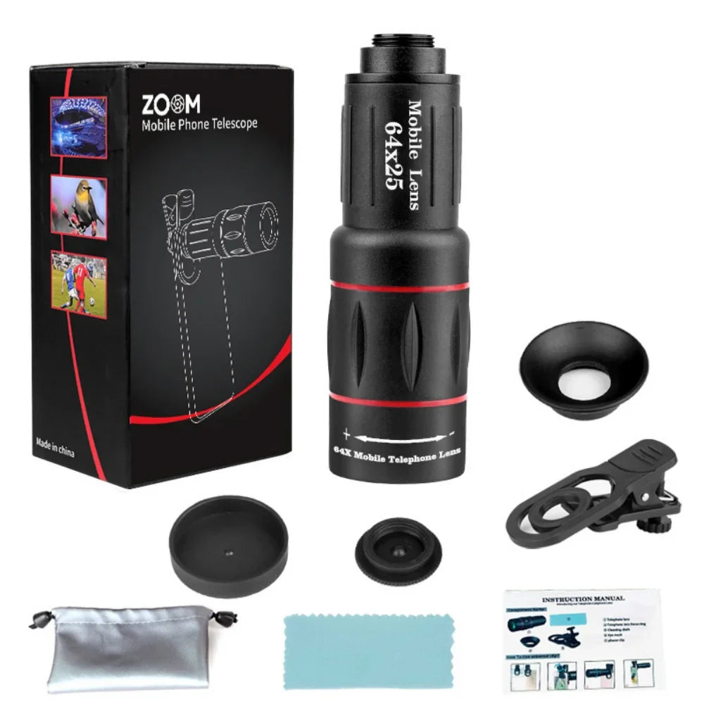 Skorter | Single Barrel Telephoto Lens External Camera for Mobile Phones - Telescopes & Concert Shooting