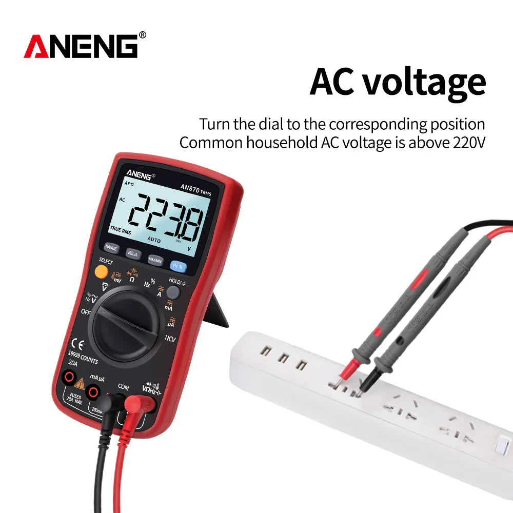 Skorter | AN870 Digital Multimeter - True RMS, Transistor Tester