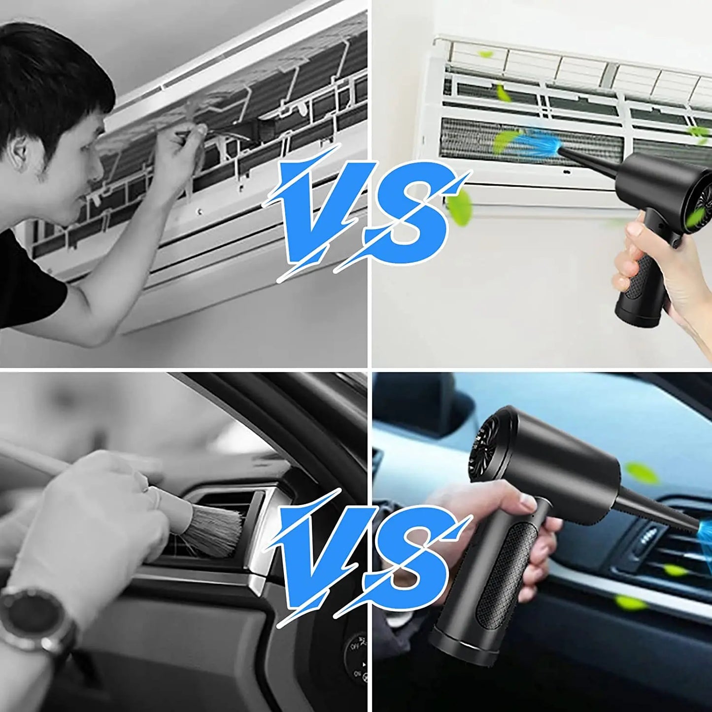 Skorter | M15 Portable Air Duster 51000RPM Cordless Compressed Air Blower with LED Light for PC Computer & Keyboard Cleaning