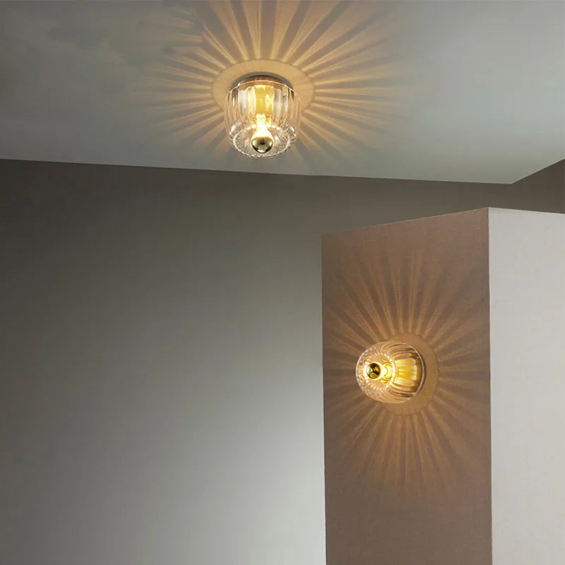 Skorter | BauhausLight - Glass wall lamp with E14 socket for living room and hallway