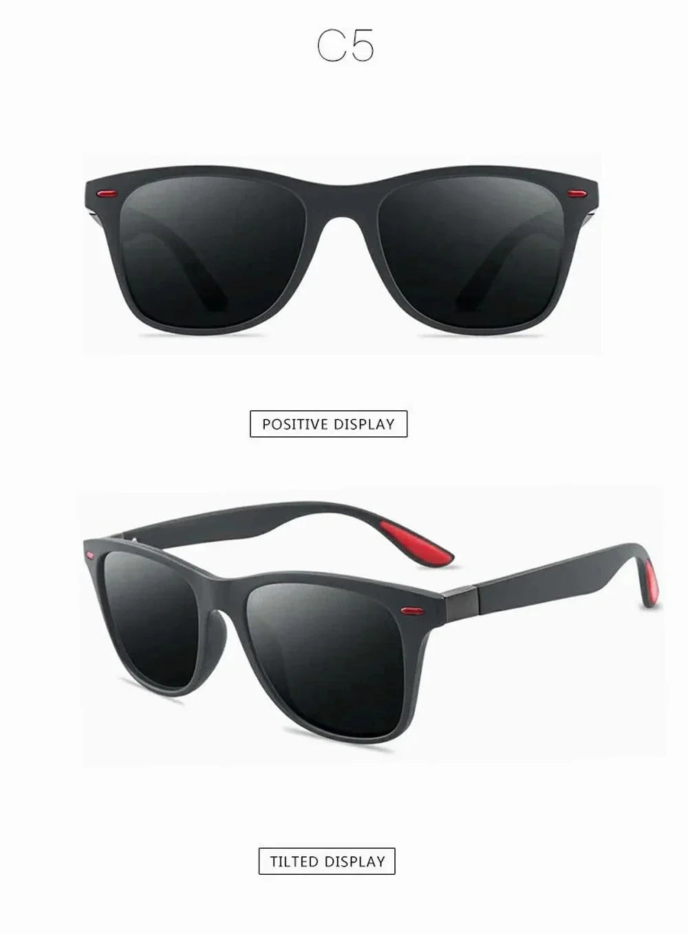 Skorter | Unisex Retro Square UV400 Polarized Sunglasses