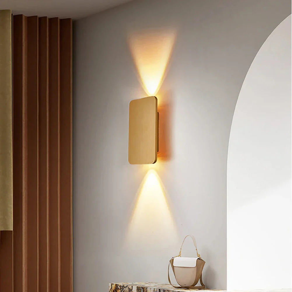 Skorter | Aria Modern Square Wall Lamp β Up and Down Lighting for Bedroom and Living Room